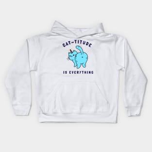 cat-titude is everything Kids Hoodie